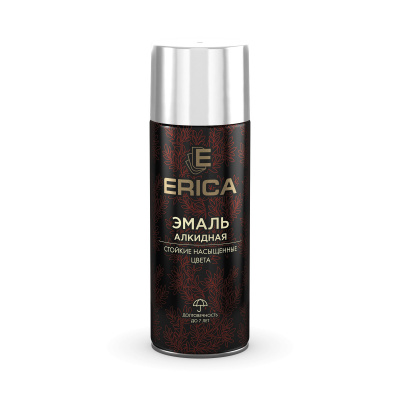 Аэрозольная эмаль алкидная Erica белая глянцевая 520мл