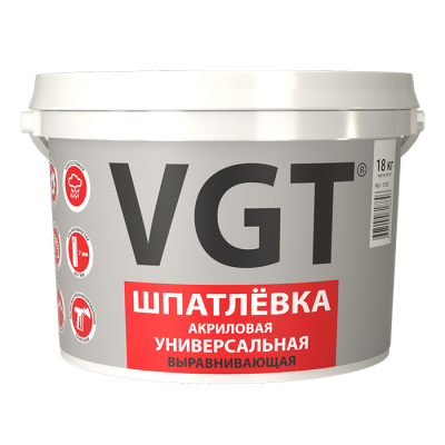 Шпатлевка универсальная VGT для наружних и внутренних работ 18 кг