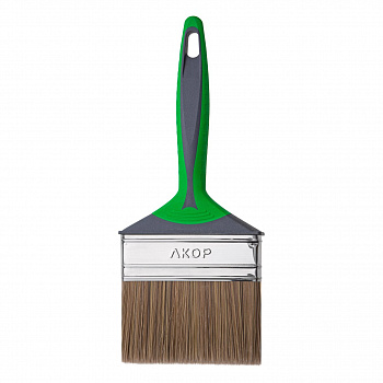 Кисть для дерева Профи 100х12, двухкомпонентная ручка, нержавеющая сталь АКОР