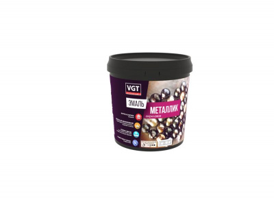 Эмаль акриловая ВД-АК-1179 VGT универсальная "МЕТАЛЛИК" серебро 1кг (неморозостойкая)