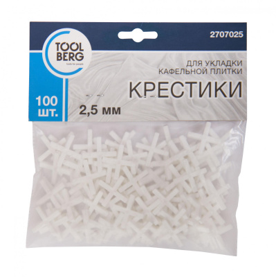 Крестики для плитки 2,5 мм (100шт) TOOLBERG