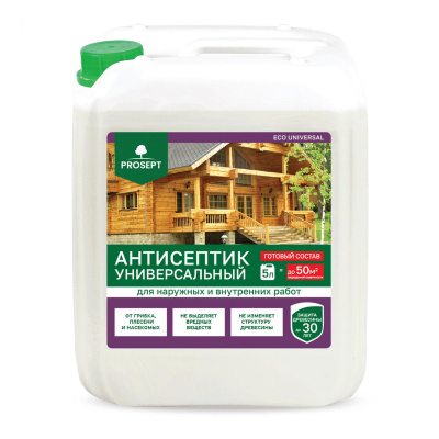 Антисептик PROSEPT ECO UNIVERSAL универсальный для наружных и внутренних работ готовый состав, 5л