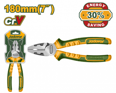 Плоскогубцы 180мм комбинированные с увеличенным рычагом JADEVER