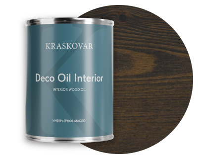 Масло для интерьера Kraskovar Deco Oil Interior эбен 0,75л