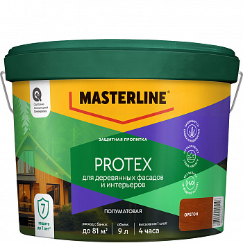 Пропитка защитная Masterline Protex орегон 9л