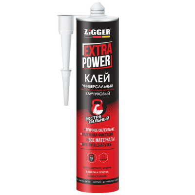 Клей «ZIGGER» EXTRA POWER, каучуковый экстрасильный, бежевый, 380 г