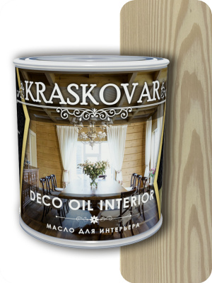 Масло для интерьера Kraskovar Deco Oil Interior белый 0,75л