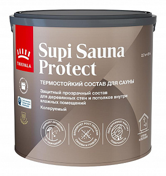 Состав для сауны термостойкий TIKKIVALA SUPI SAUNA PROTECT полуматовый база EP 2,7л