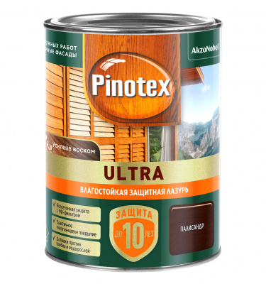 Лазурь влагостойкая PINOTEX-ULTRA палисандр 0,9л