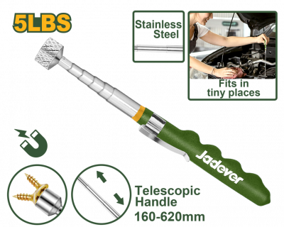 Ручка магнитная телескопическая 160-620мм,магнит до 2,3кг JADEVER