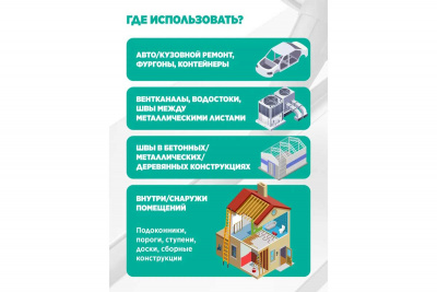 Герметик полиуретановый быстросохнущий Akfix 637FC черный 280мл