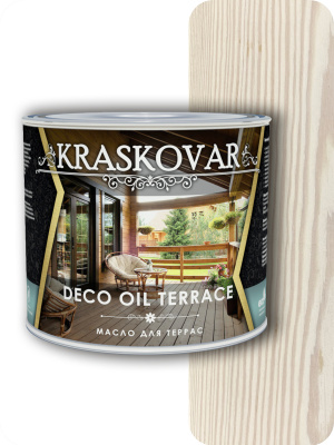 Масло для террас Kraskovar Deco Oil Terrace белоснежный 2,2л