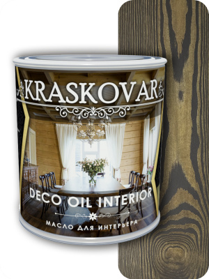 Масло для интерьера Kraskovar Deco Oil Interior эбен 0,75л