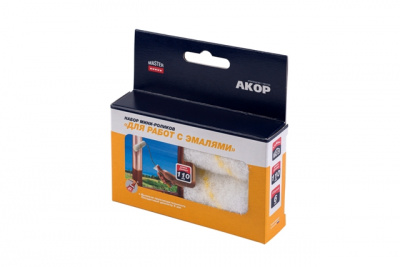 Набор мини-роликов "Для работ с Эмалями" 110 мм, SELF BOX 2 шт "Акор"