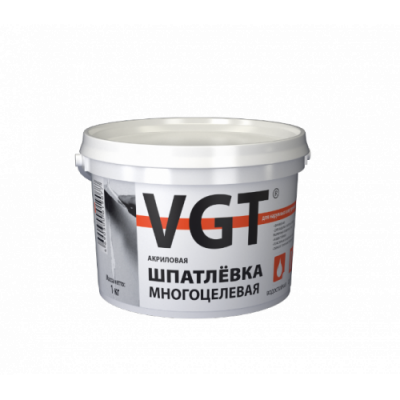 Шпатлевка акриловая многоцелевая VGT для наружних и внутренних работ 1кг