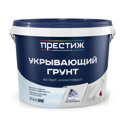 Грунт укрывающий ПРЕСТИЖ белый акриловый 12кг