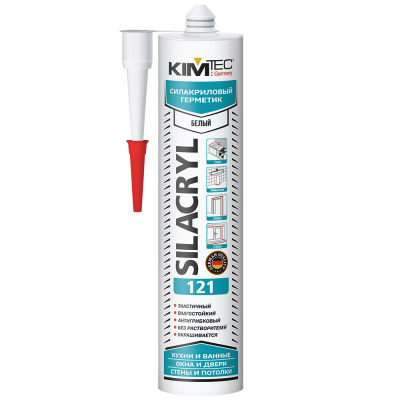 Герметик силакриловый 121 KIM TEC белый 280мл