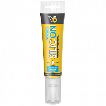 Герметик силиконовый санитарный V6 белый 80мл