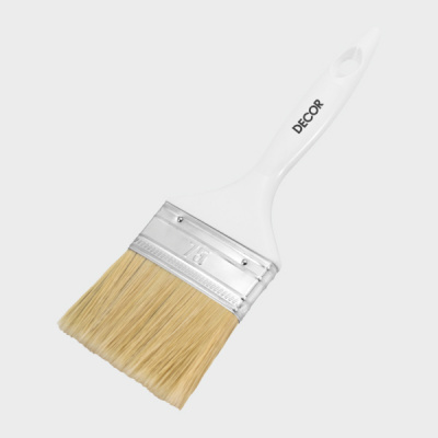 Кисть универсальная Стандарт DECOR 65х15мм, светлый смешанный ворс, пластиковая ручка