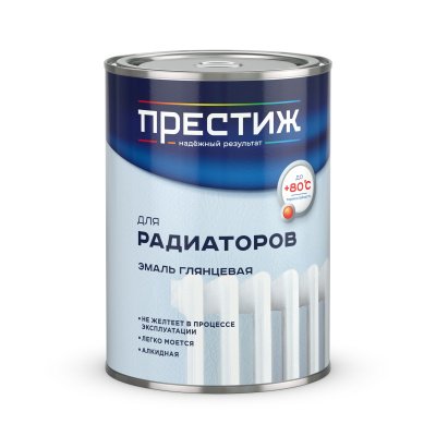 Эмаль для радиаторов алкидная ПРЕСТИЖ белая 0,9кг
