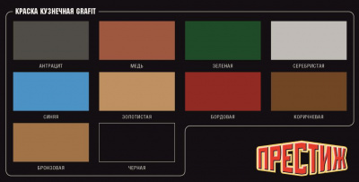 Краска GRAFIT кузнечная ПРЕСТИЖ бордовая 0,9кг