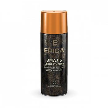 Аэрозольная эмаль декоративная Erica золотистый металлик 520мл