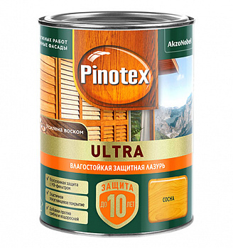 Лазурь влагостойкая PINOTEX-ULTRA сосна 0,9л
