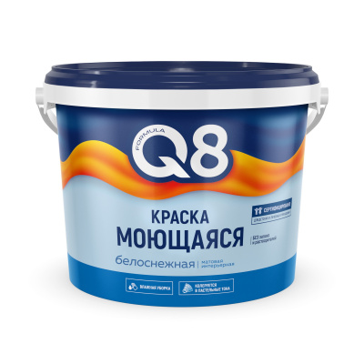 Краска ФОРМУЛА Q8 ВД-АК моющаяся 4,5кг