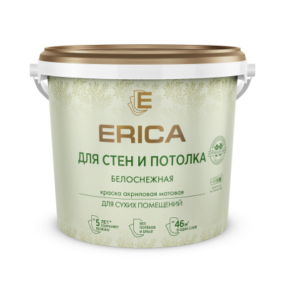 Краска для стен и потолка Erica 6,5 кг