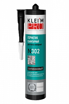 Герметик силиконовый санитарный KLEI`MPRO для чистых помещений N302 прозрачный 300мл