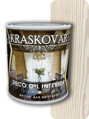 Масло для интерьера Kraskovar Deco Oil Interior белоснежный 0,75л