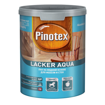 Лак PINOTEX Lacker Aqua 70 (глянцевый) колеруемый для внутр работ 1 л