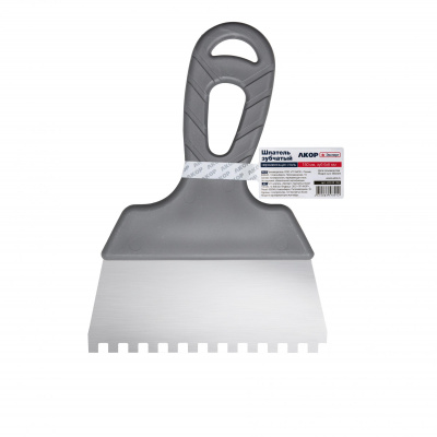 Шпатель зубчатый Эксперт 150мм, 6х6мм, нержавеющая сталь