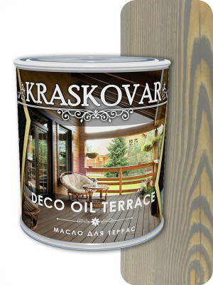 Масло для террас Kraskovar Deco Oil Terrace туманный лес 2,2л