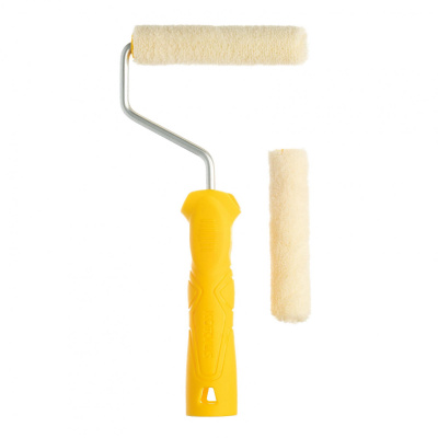 Валик 10см в сборе+ролик велюр, d6мм (4/100/15мм) KORVUS