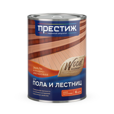 Эмаль для пола и лестниц алкидно-уретановая ПРЕСТИЖ золотисто-коричневая 0,9кг