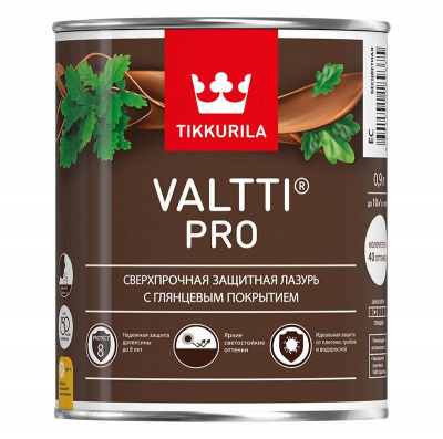 Лазурь TIKKIVALA VALTTI PRO база EC бесцветная 0,9л