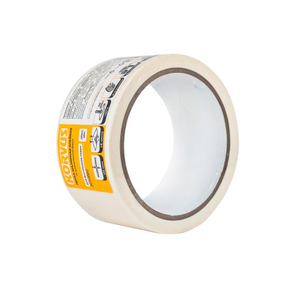 Лента малярная клейкая на крепированной бумаге, 50мм х 50м KORVUS