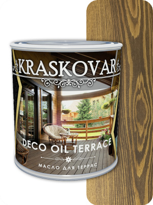 Масло для террас Kraskovar Deco Oil Terrace орех 0,75л