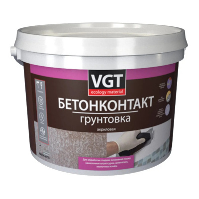 Грунтовка Бетонконтакт VGT ВД-АК-0301 белая 3кг