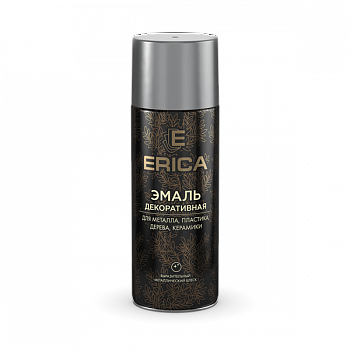 Аэрозольная эмаль декоративная Erica алюминий 520мл