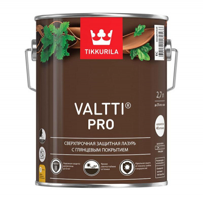 Лазурь TIKKIVALA VALTTI PRO база EC бесцветная 2,7л
