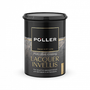 Лак защитно-декоративный для фасадов и интерьеров LACQUER INVELLI Poller A.R.T. матовый 0,8л