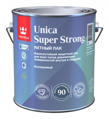 Лак универсальный Тиккурила UNICA SUPER STRONG EP высокоглянцевый 2,7л