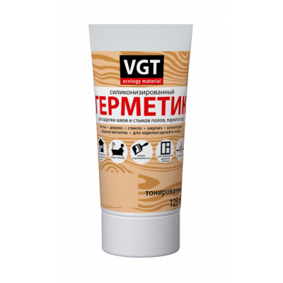 Герметик силиконизированный для наружных и внутренних работ VGT береза 0,16кг туба