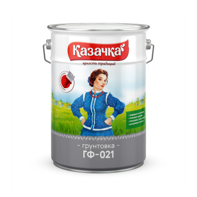Грунтовка ГФ-021 КАЗАЧКА серая 6кг