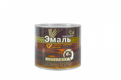 Эмаль для пола алкидно-уретановая быстросохнущая РАДУГАМАЛЕР золотисто-коричневая 0,9кг