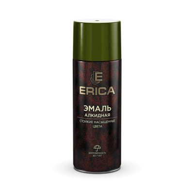 Аэрозольная эмаль алкидная Erica хаки 520мл