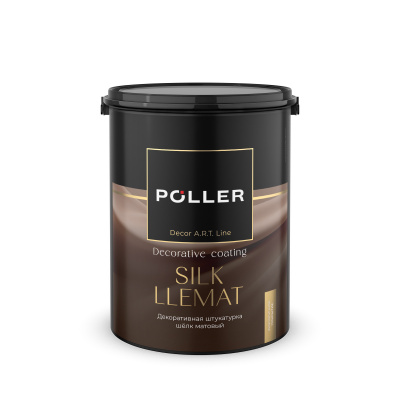 Штукатурка декоративная шелк матовый SILK LLEMAT Poller A.R.T. серебристо-белая 4л