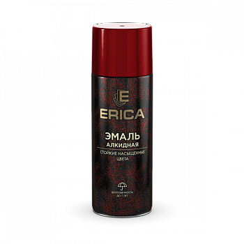 Аэрозольная эмаль алкидная Erica красная 520мл